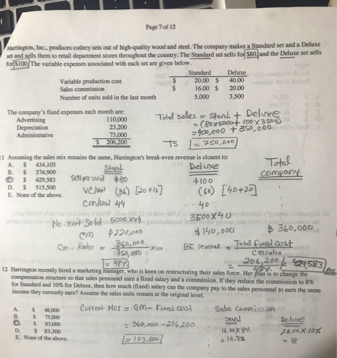  I need an answer to 10 and 12 only please show