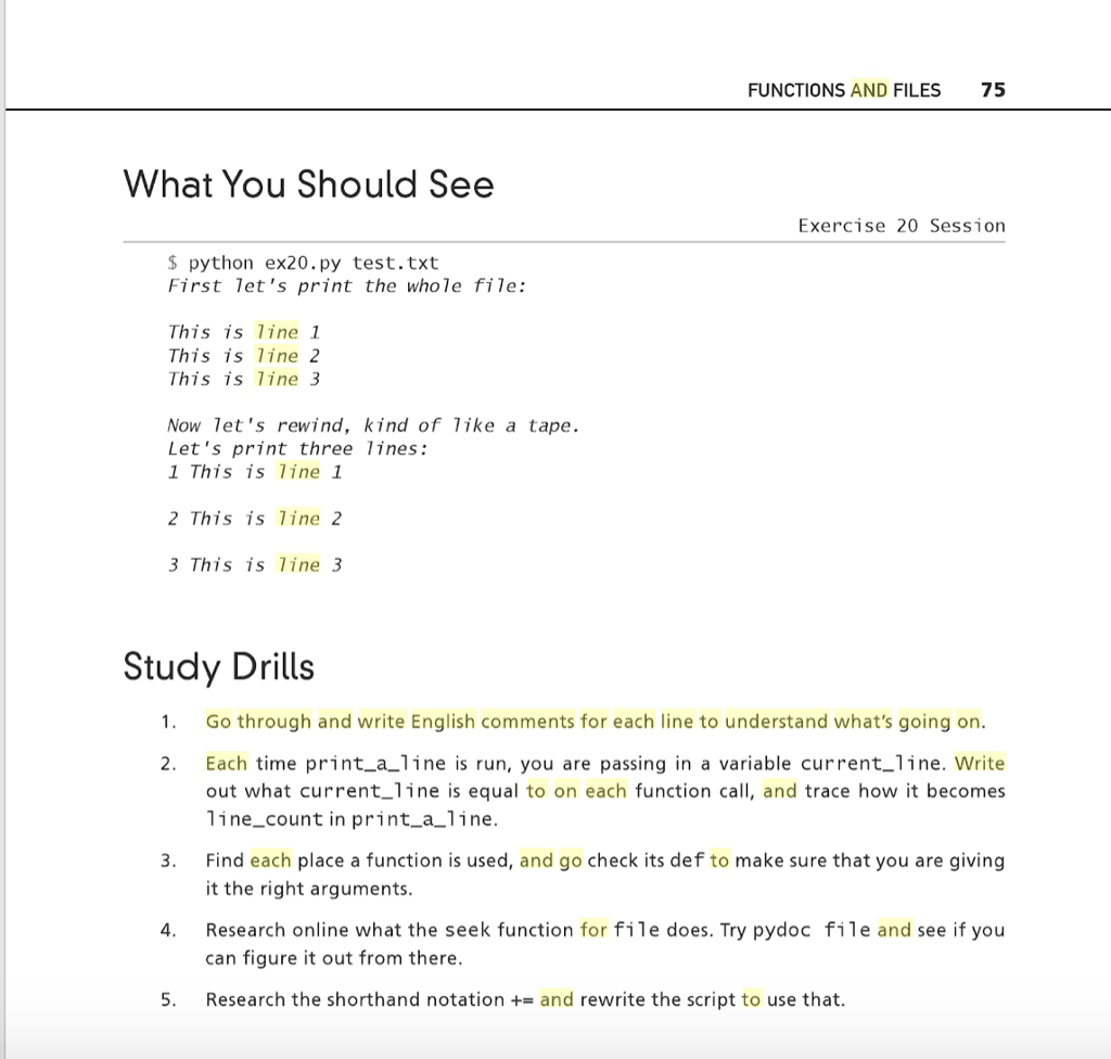 5 def print all(f) print f.readO 8 def rewind(f): f.seek (O) 10