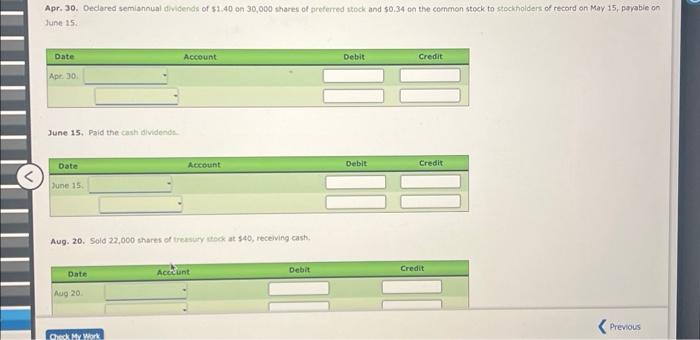 Corporation during the current fiscal year are as follows: Jourhalize the transactions.