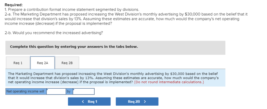 by $30,000 based on the belief that it would increase that division's