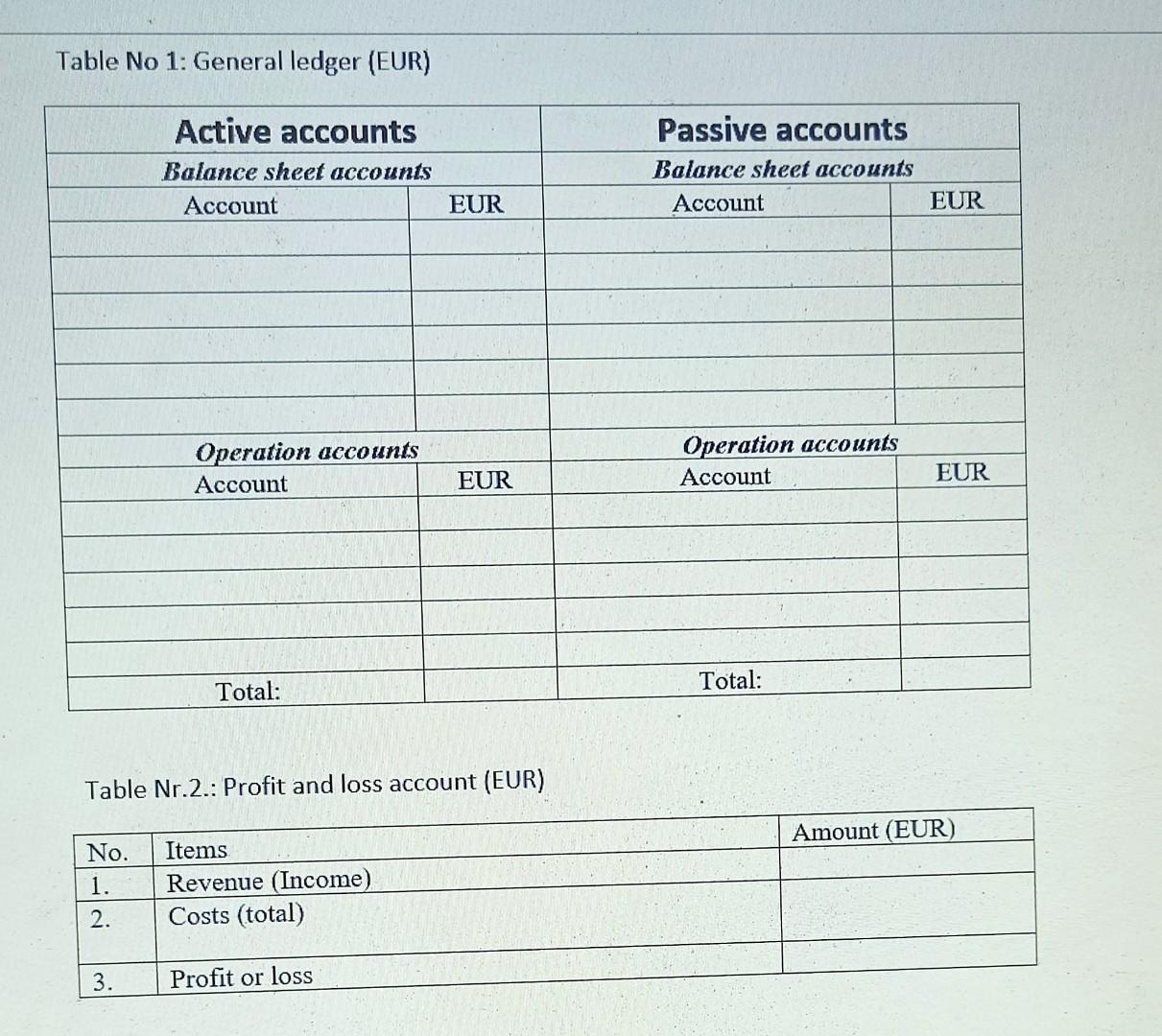 Active and Passive; 2. Please to calculate the account X; 3. Please