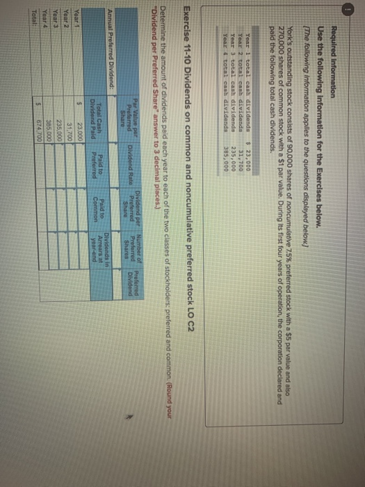 please help practice exam Required information Use the following information for the