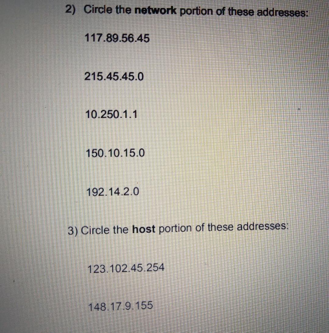 Logical Address Address Class 148.17.9.1 193.42.1.1 126.8.156.0 220.200.23.1 I 230.230.45.58 10110001. 01100100.