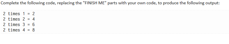 Java Script loop 1a. b. c. d. e. Complete the following code,