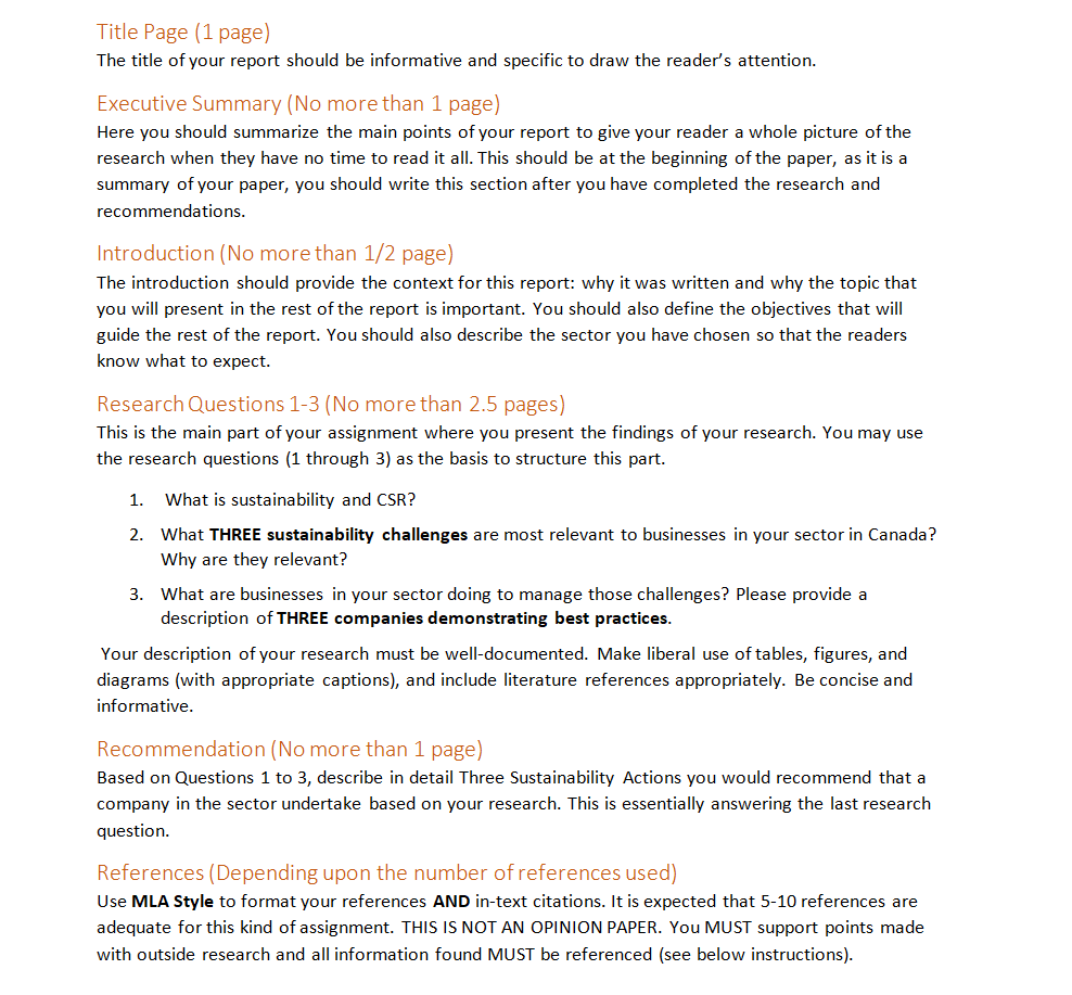 project, you will be choosing an industry sector to focus on (agriculture,