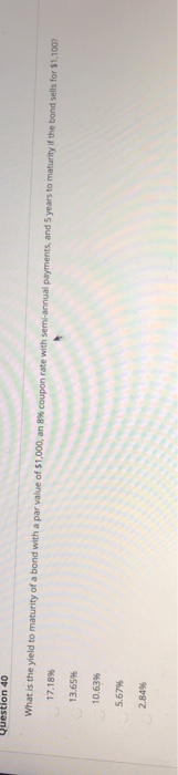  please answer all 4 mc questions Question 40 What is the