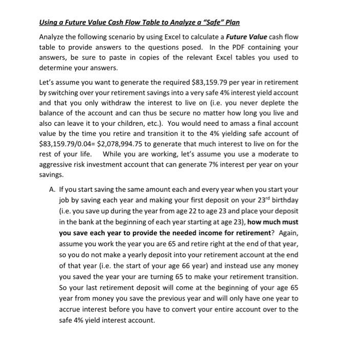  Using a Future Value Cash Flow Table to Analyze a "Safe"