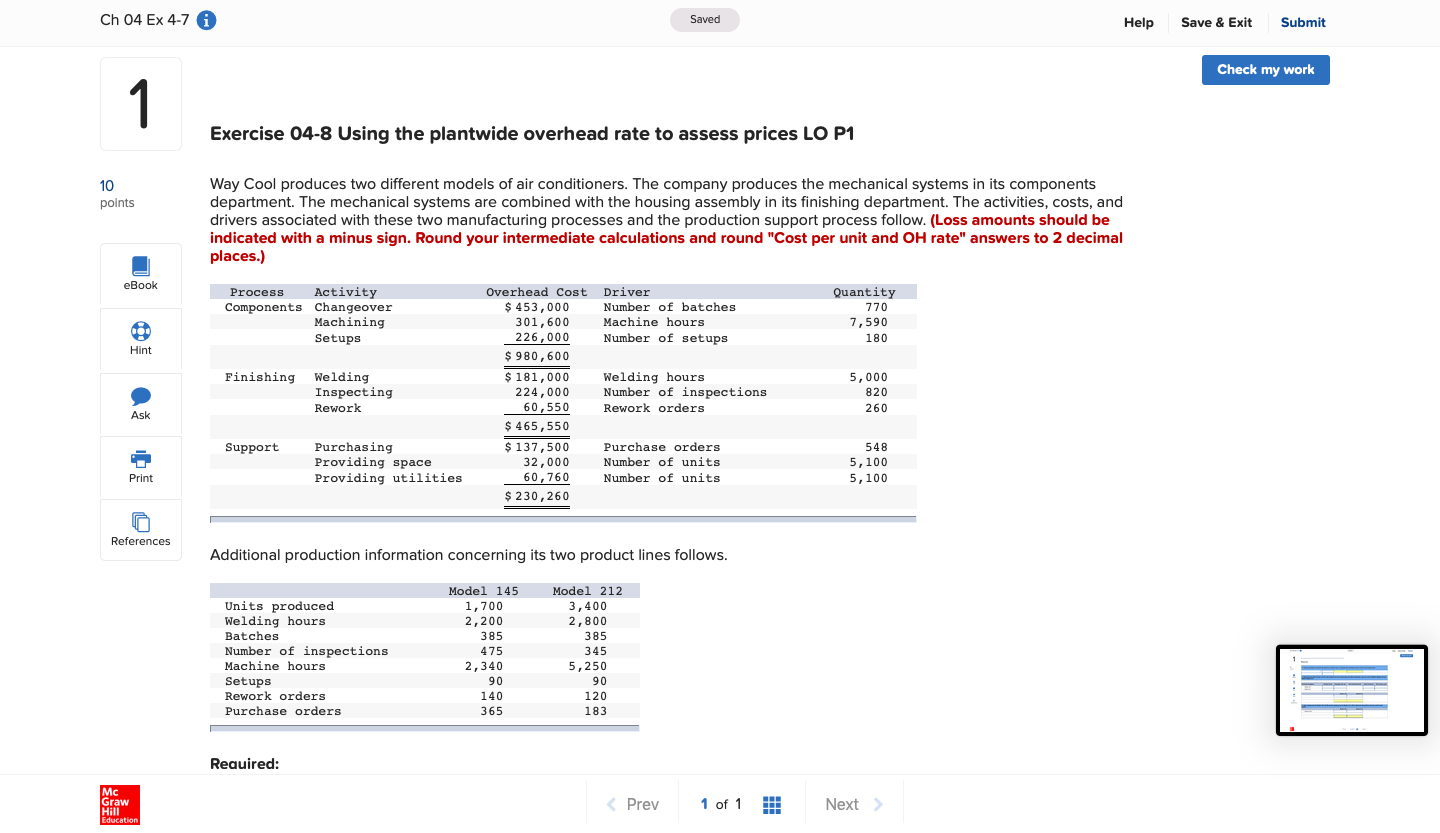Ch 04 Ex 4-7 A Saved Help Save & Exit Submit