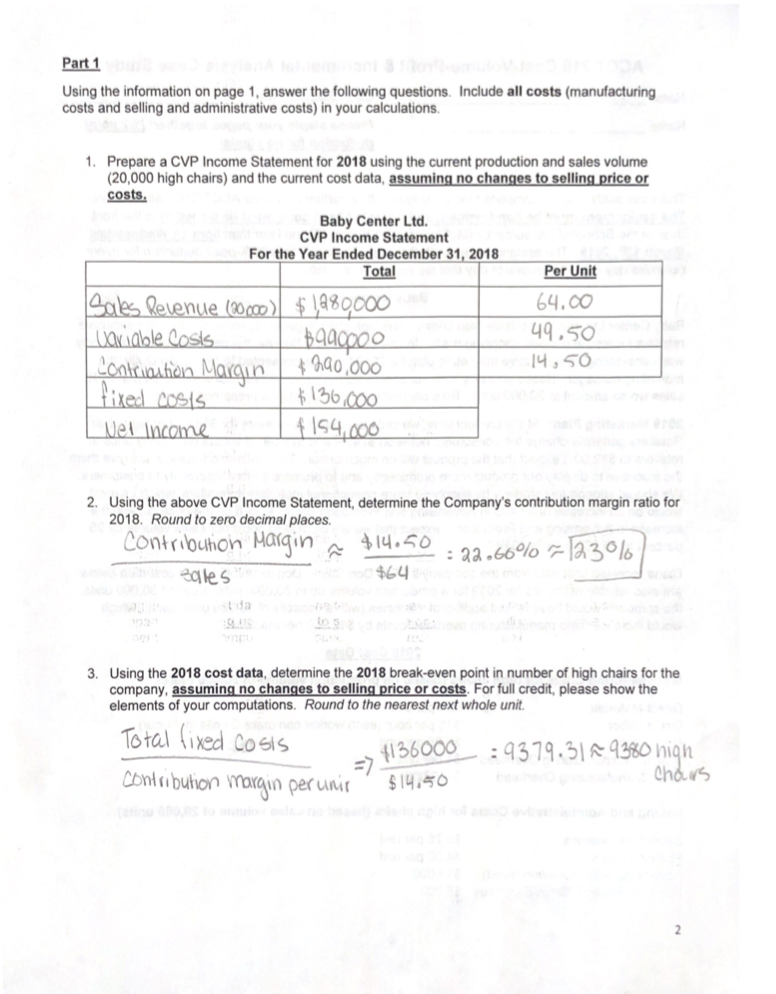 Please staple your pages togethert (1/2 point Name Name This case study