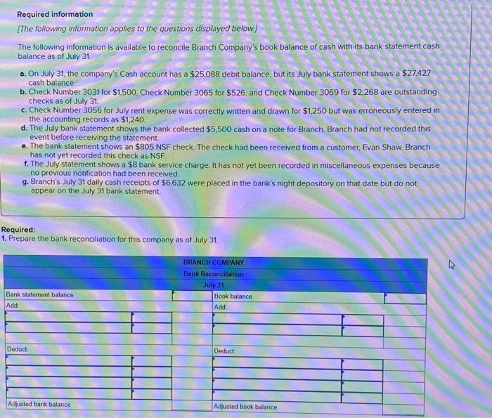 someone answer this please Required information [The following information applies to the