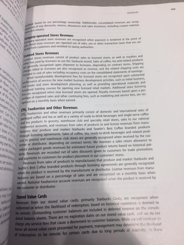 the items s in its first note to the financial statements, "Summary