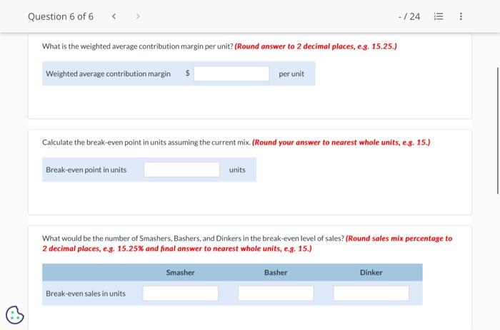 Racquet Co, produces and sells three models: What is the weighted average