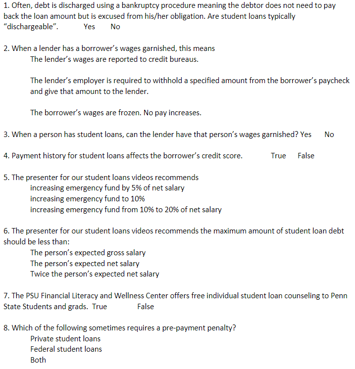 1. Often, debt is discharged using a bankruptcy procedure meaning the