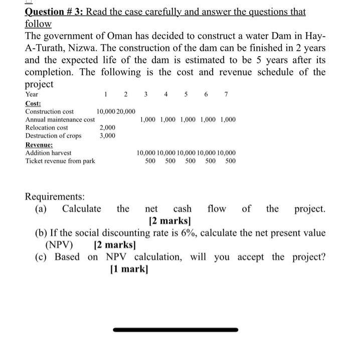  Question \# 3: Read the case carefully and answer the questions