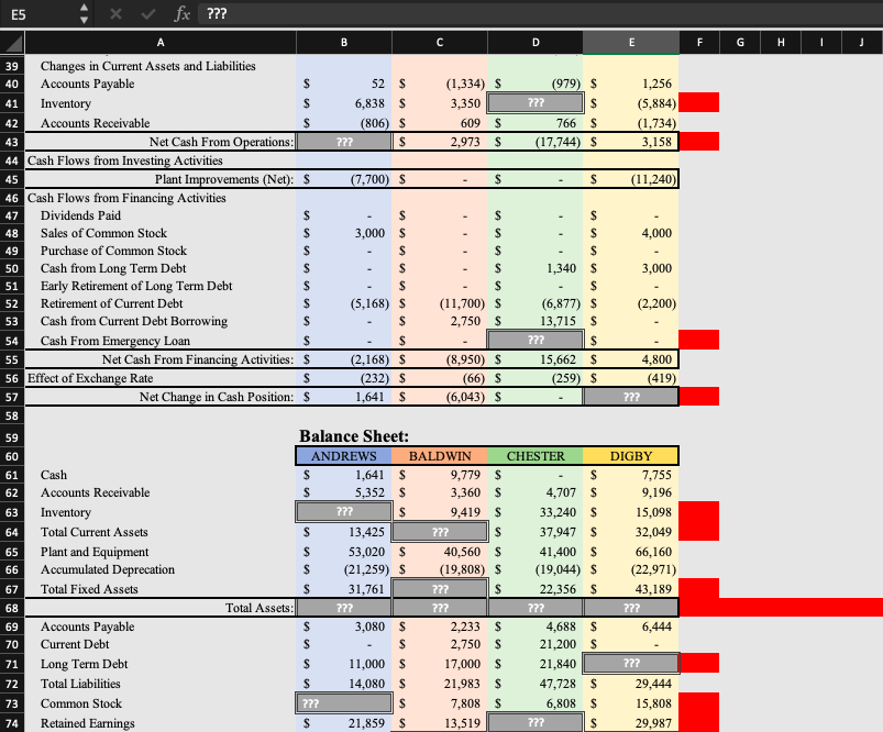 correct! All info is in the excel spreadsheet! X fx ??? DIGBY