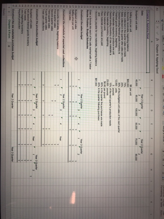 1 of 2 Chapter 8: Applying Excel: Excel Worksheet (Part 1 of