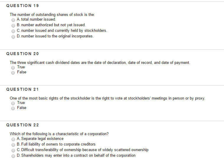 simplest method True O False QUESTION 3 Once an account has been