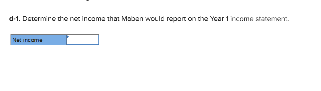 displayed below.) Maben Company was started on January 1, Year 1, and