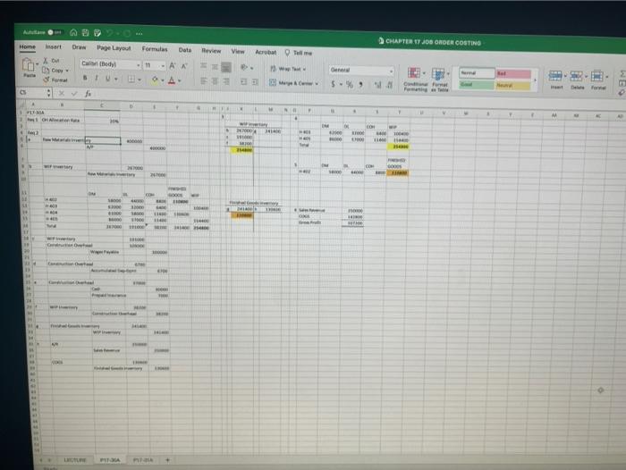 Up to 10 You are required to use spreadsheet to do the