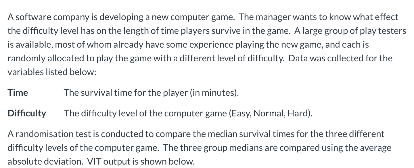  A software company is developing a new computer game. The manager