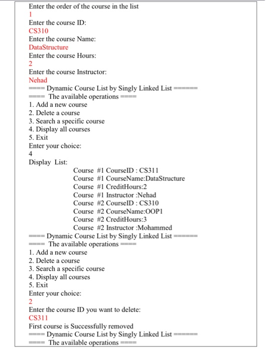 as discussed in the lecture: addFirst: to add new node to the