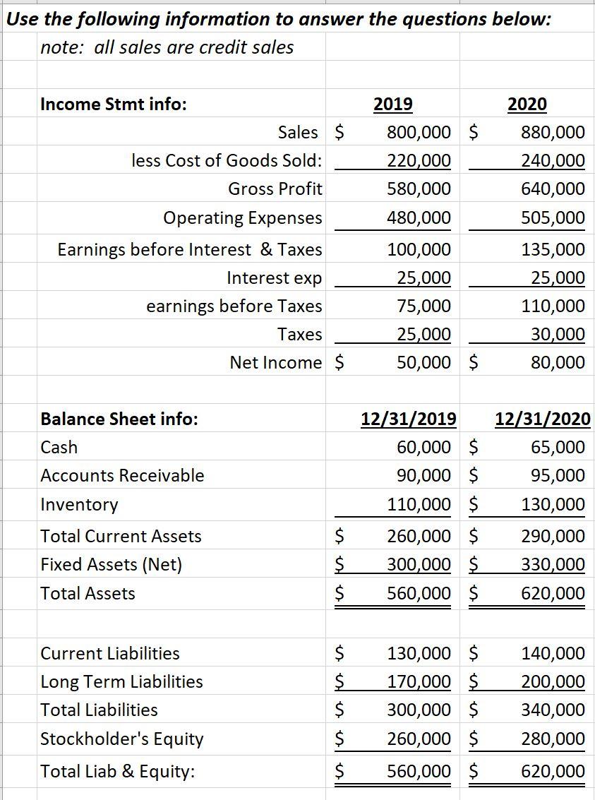 Please show work with the answer. Show the Excel formulas, please. Thank