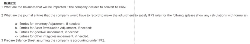Required: 1 What are the balances that will be impacted if