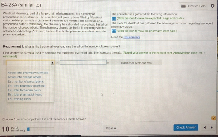  help plz i'm really stuck on this problem E4-23A (similar to)