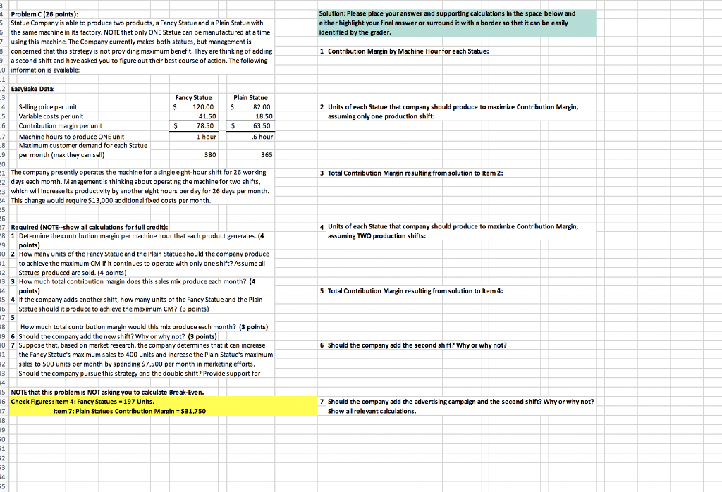 please help me on this Solution: Please place your answer and supporting