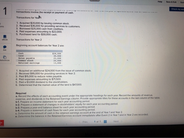  Help Save & Exit Sub 1 Check my wo transactions involve