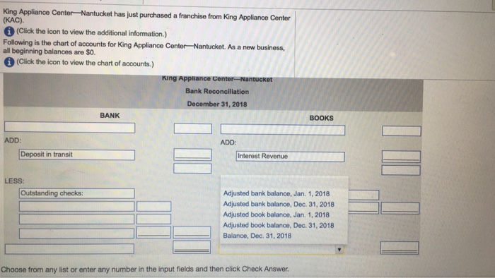 annual summary. Reconcile the bank aooount by comparing the the general ledger