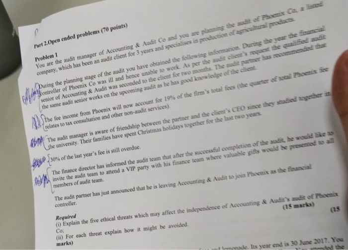  could you please help? i will rate Part 20pen ended problems