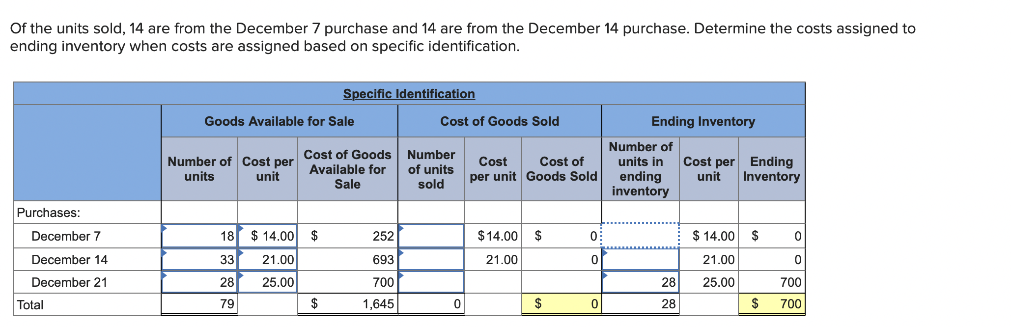 [The following information applies to the questions displayed below.] Trey Monson starts