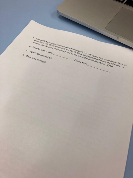 and Practices Quiz # 1 Spring 2019 Name: ID: I. Symmetric encryption