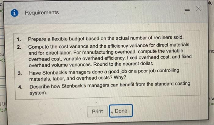  ble o ve X - i Requirements 1. 2. Inc bul