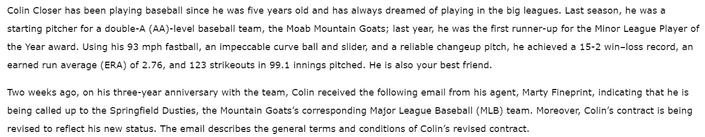  Colin Closer has been playing baseball since he was five years