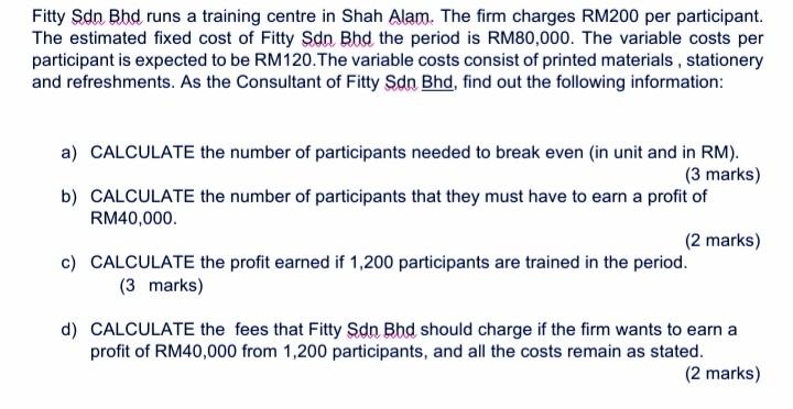 Fitty Sdn Bhd runs a training centre in Shah Alam. The