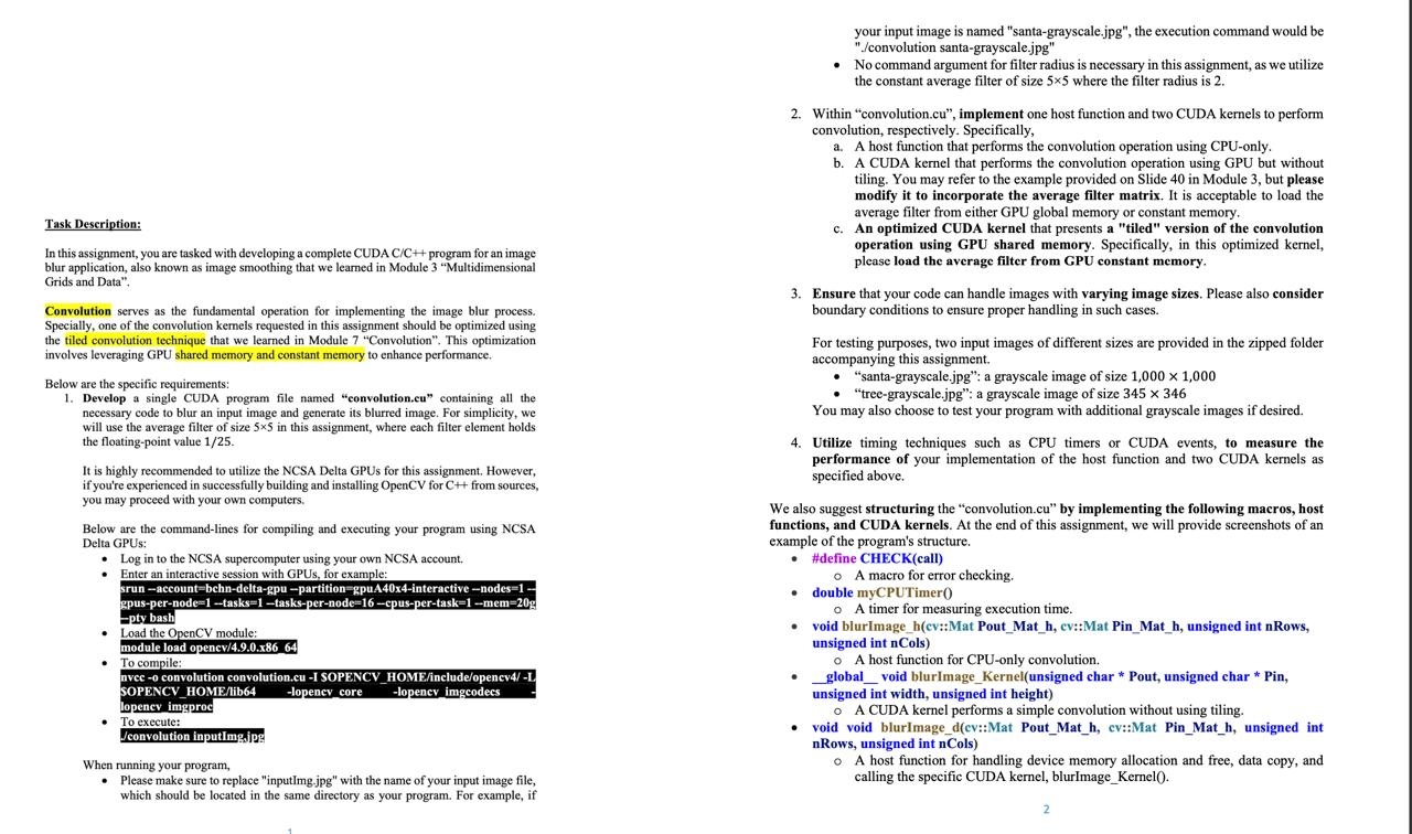  computer science question your input image is named "santa-grayscale.jpg", the execution