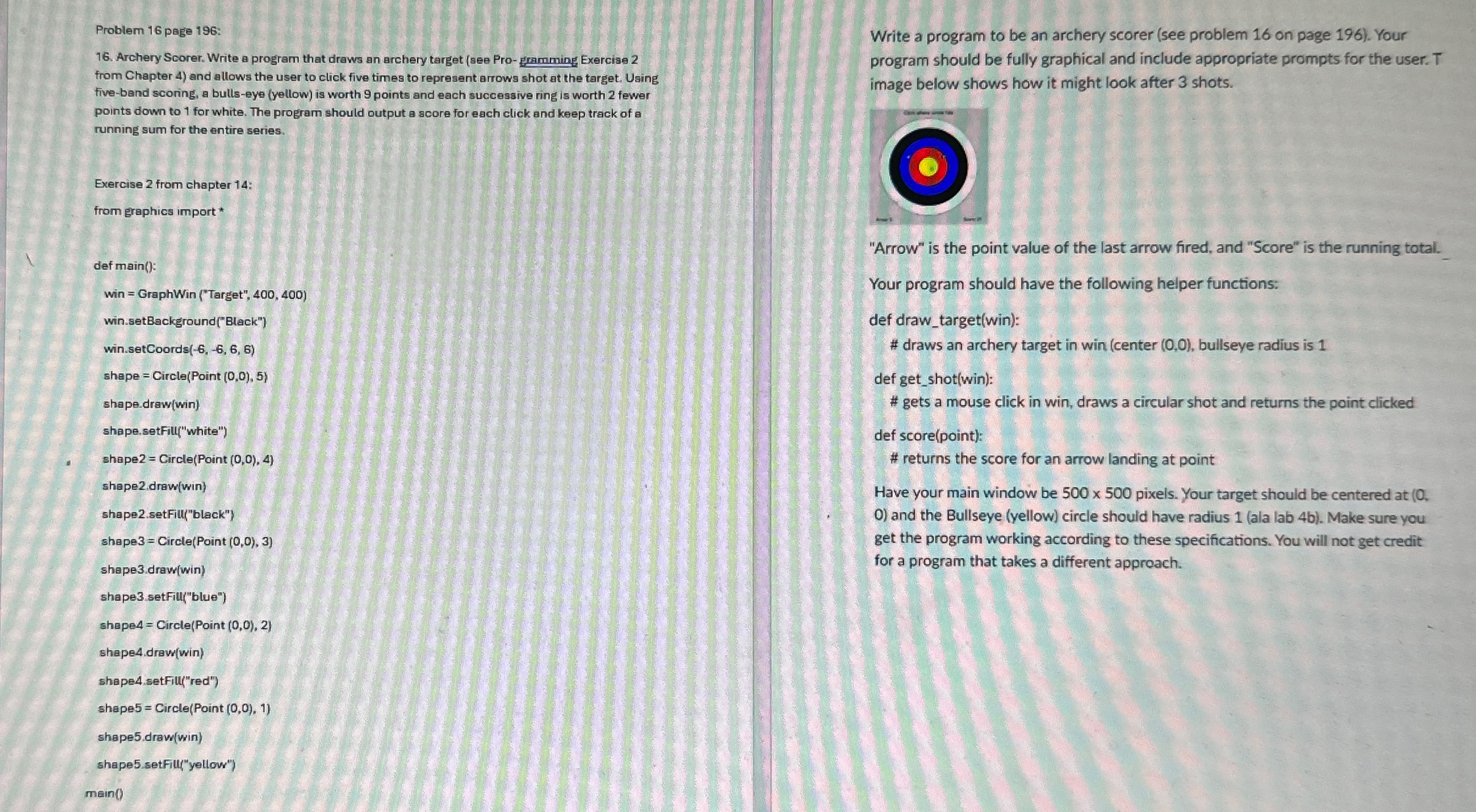  Write in python. Regrence the pictures, read 2nd page first. First