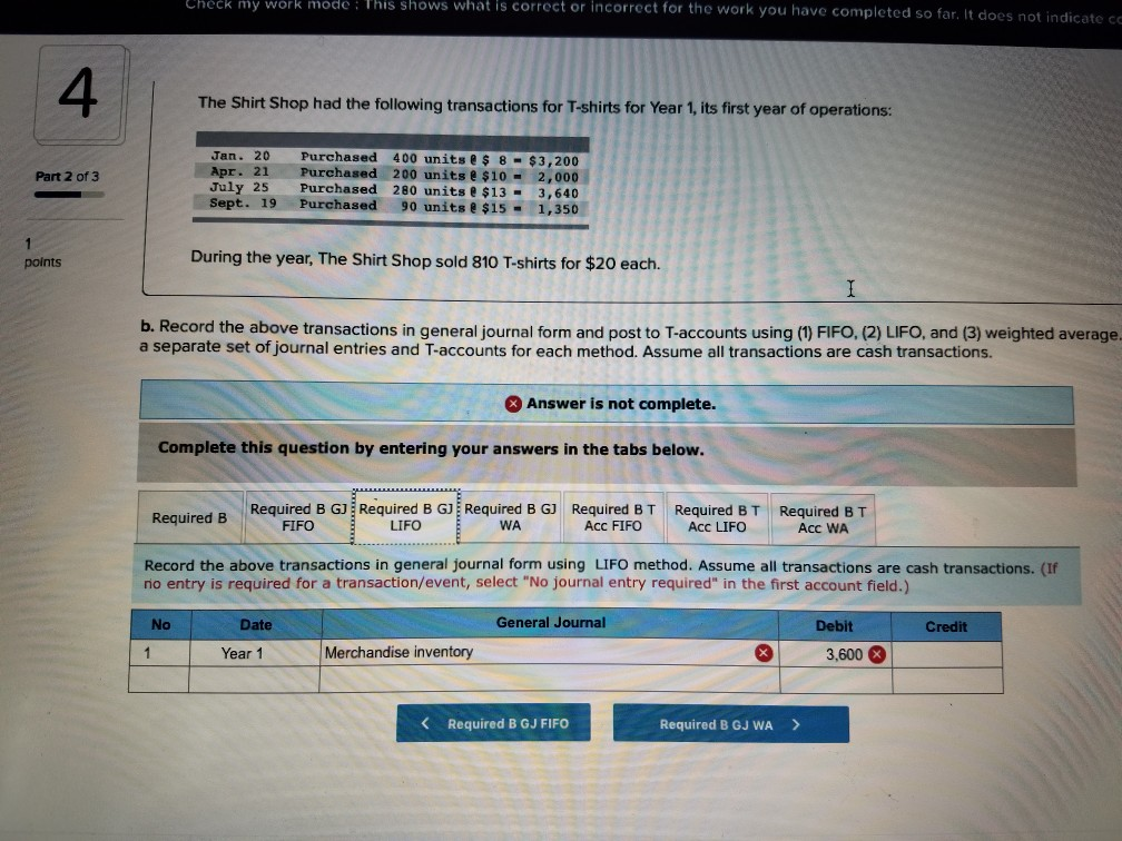 weighted average method. Assume all transactions are cash transactions. (Round cost per