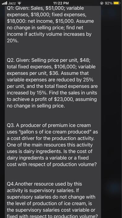 solve question 4 by reading above questions 