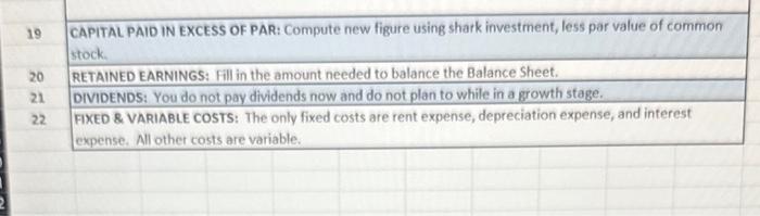 methods to create your forecasted financials. 1 The Sharks gave you the