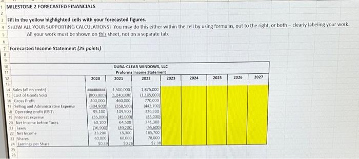 SALES: a. All Sales are credit sales. b. In 2023, your expanded