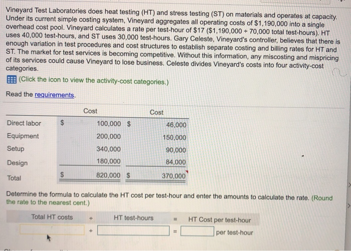  Vineyard Test Laboratories does heat testing (HT) and stress testing (ST)