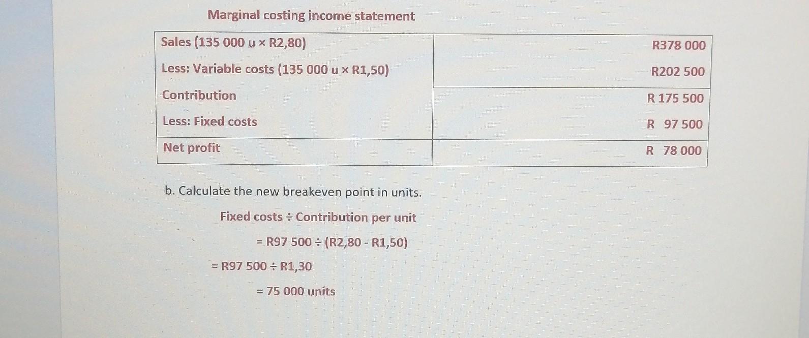 How do we get fixed costs to be equal to 97500?