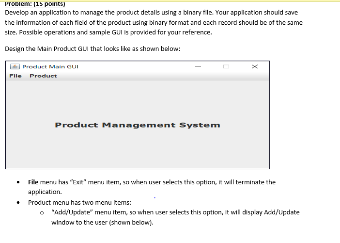 write a Java code with GUI(Graphical User Interface) Assignment # 2 Binary
