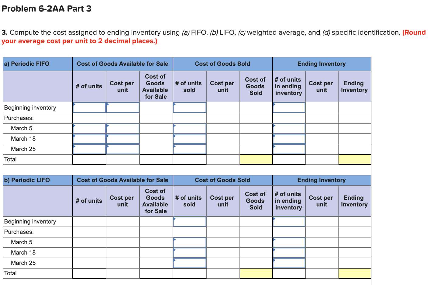 periodic inventory system. It entered into the following purchases and sales transactions