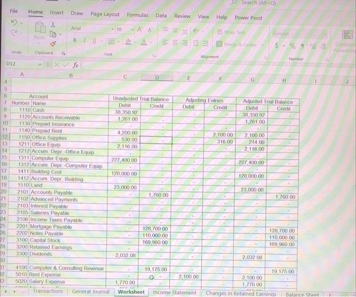  Search (A) C File Home Insert Draw Page Layout Formulas Data