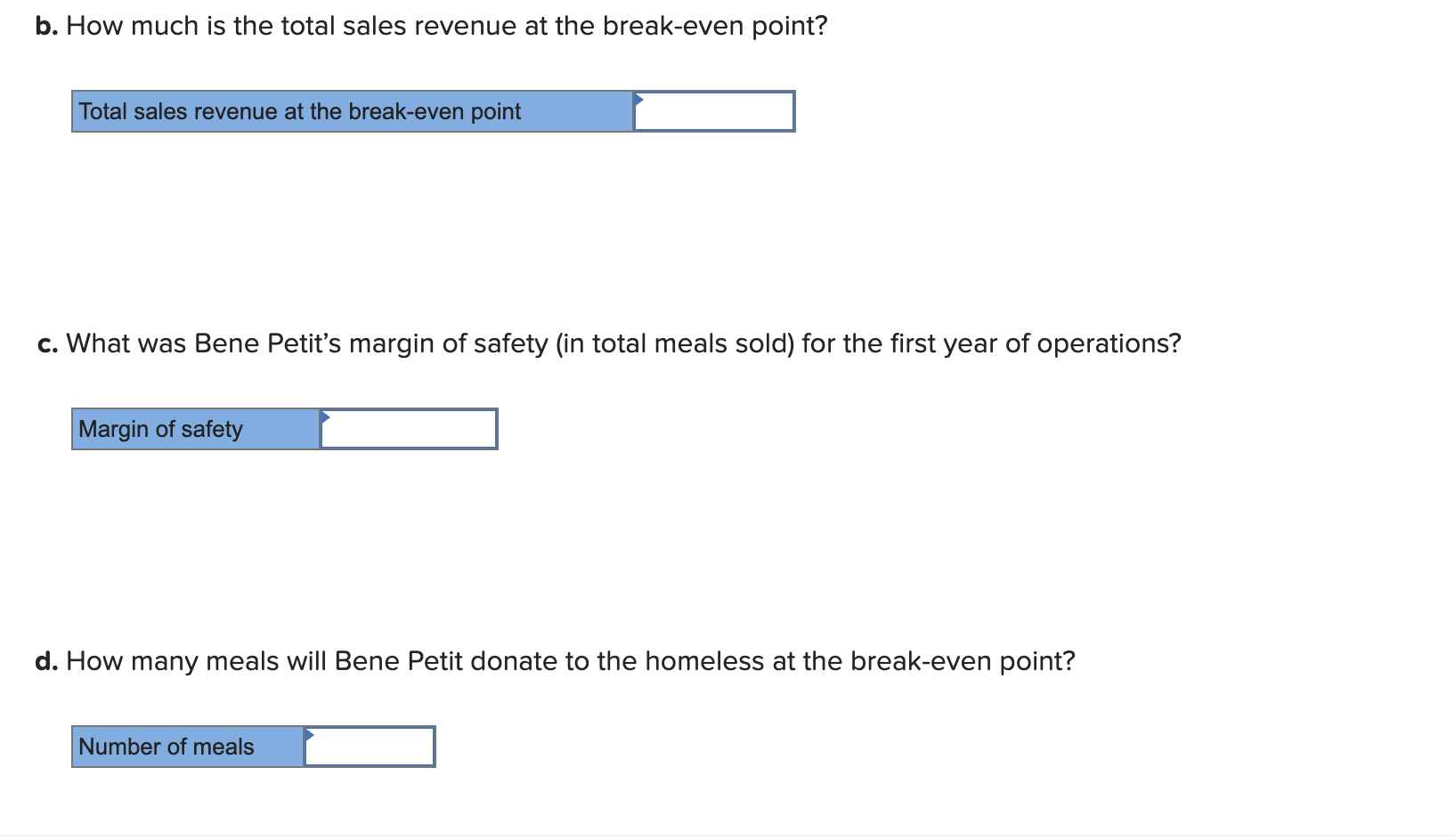 Case: Bene Petit. Select the appropriate eBook link to open the Case