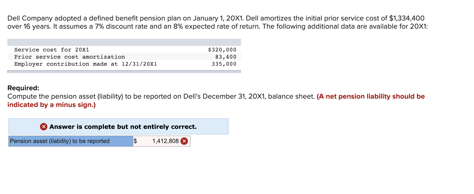 The answer is not 1,412,808! Please give the correct answer. Dell Company